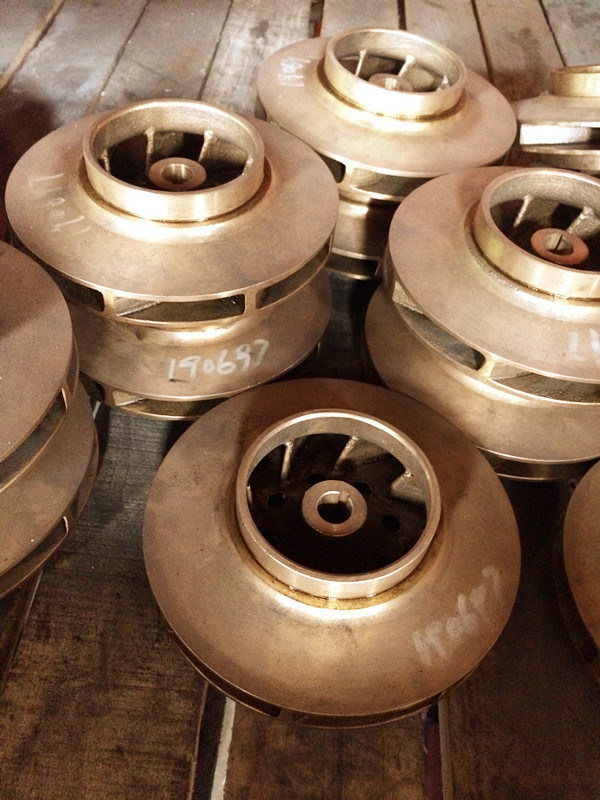 Roue à aubes submersible à plusieurs étages de pompe, processus de moulage au sable, usinage de commande numérique par ordinateur